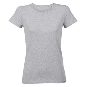 ATF 03273 - Lola T Shirt Damski Okrągły Dekolt Wyprodukowany We Francji Mieszanka szarości