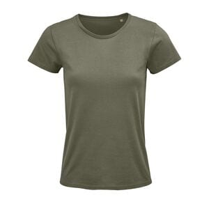 SOL'S 03581 - Crusader Women Damski Dopasowany T Shirt Z Okrągłym Dekoltem Khaki