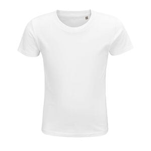 SOL'S 03580 - Crusader Kids Męski Dopasowany T Shirt Z Okrągłym ściągaczem Biały