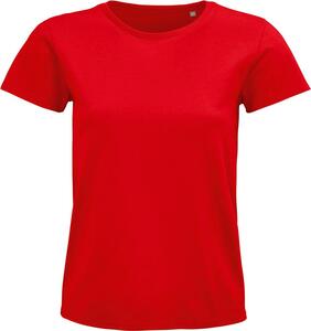 SOL'S 03579 - Pioneer Women Damski Dopasowany T Shirt Z Okrągłym Dekoltem Red