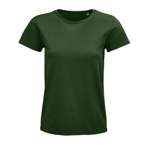 SOL'S 03579 - Pioneer Women Damski Dopasowany T Shirt Z Okrągłym Dekoltem Butelkowa zieleń