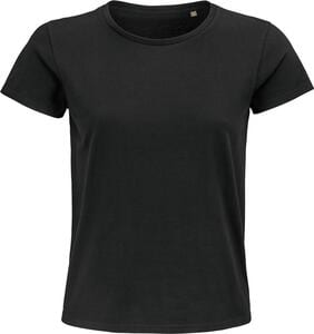 SOL'S 03579 - Pioneer Women Damski Dopasowany T Shirt Z Okrągłym Dekoltem Głęboka czerń