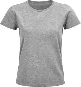 SOL'S 03579 - Pioneer Women Damski Dopasowany T Shirt Z Okrągłym Dekoltem Grey Melange