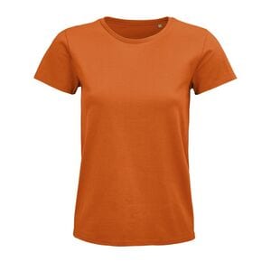 SOL'S 03579 - Pioneer Women Damski Dopasowany T Shirt Z Okrągłym Dekoltem Pomarańczowy