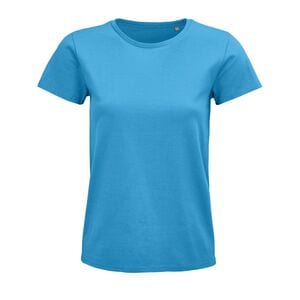 SOL'S 03579 - Pioneer Women Damski Dopasowany T Shirt Z Okrągłym Dekoltem Aqua