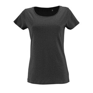 SOL'S 02077 - Milo Women Damski T Shirt Z Krótkim Rękawem Mieszanka grafitu