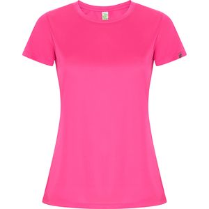 Roly CA0428 - IMOLA WOMAN Techniczna koszulka  raglan z poliestru z recyklingu CONTROL-DRY Różowy fluor