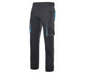 VELILLA V3024S - Two-tone Multipocket Stretch Trousers Black / Sky Blue