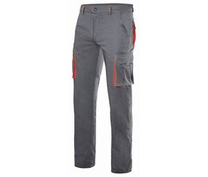 VELILLA V3024S - Two-tone Multipocket Stretch Trousers Grey/Red