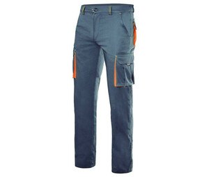 VELILLA V3024S - Two-tone Multipocket Stretch Trousers Szary/Pomarańczowy