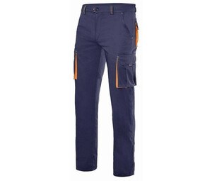 VELILLA V3024S - Two-tone Multipocket Stretch Trousers Granatowy/Pomarańczowy