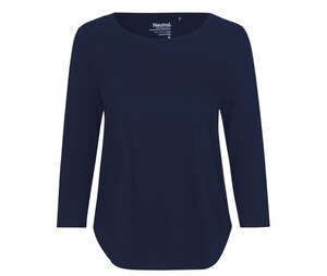 Neutral O81006 - Women's 3/4 sleeve t-shirt Granatowy