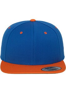 Flexfit 6089MT - Dwukolorowa czapka z daszkiem Royal/ Orange