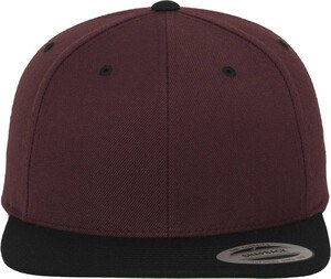 Flexfit 6089MT - Dwukolorowa czapka z daszkiem Maroon/ Black