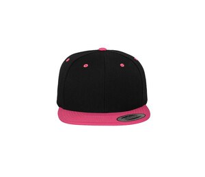 Flexfit 6089MT - Dwukolorowa czapka z daszkiem Black/ Neon Pink
