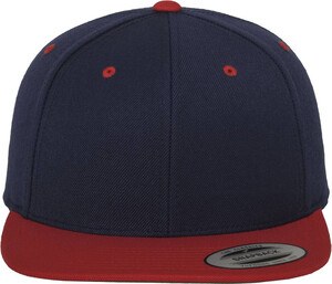 Flexfit 6089MT - Dwukolorowa czapka z daszkiem Granat/czerwień
