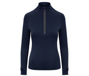 JUST COOL JC035 - T-shirt de sport femme col zippé Francuski granat