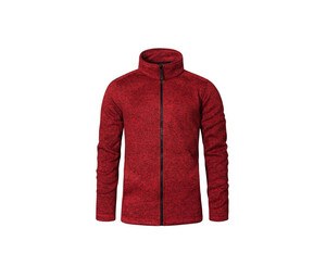 Promodoro PM7720 - Men's knitted fleece jacket Czerwień wrzosu