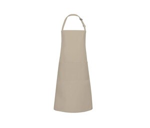 Karlowsky KYBLS5 - Basic bib apron with buckle and pocket Piaskowy