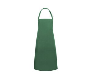 Karlowsky KYBLS5 - Basic bib apron with buckle and pocket Zieleń lasu