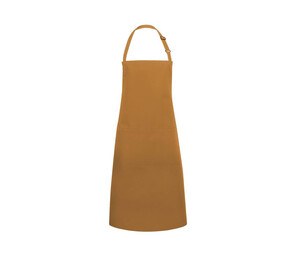 Karlowsky KYBLS5 - Basic bib apron with buckle and pocket Musztardowy