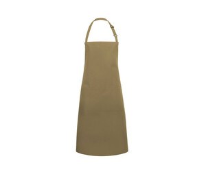 Karlowsky KYBLS5 - Basic bib apron with buckle and pocket Camelowy