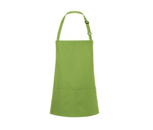 Karlowsky KYBLS6 - Basic Short Bib Apron with Buckle and Pocket Limonkowy