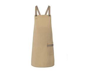 Karlowsky KYLS38 - Urban-Look bib apron with crossed straps and pocket pebble grey
