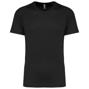 Proact PA4012 - Męska sportowa koszulka z okrągłym dekoltem z recyklingu Black