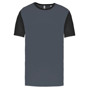 Proact PA4023 - Dwukolorowa koszulka z krótkim rękawem dla dorosłych Sportowa szarość/ Czarny