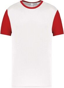 Proact PA4023 - Dwukolorowa koszulka z krótkim rękawem dla dorosłych Biały/ Sporotwa czerwień