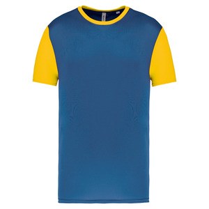 Proact PA4023 - Dwukolorowa koszulka z krótkim rękawem dla dorosłych Sporty Royal Blue / Sporty Yellow