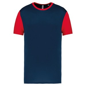 Proact PA4023 - Dwukolorowa koszulka z krótkim rękawem dla dorosłych Sporty Navy / Sporty Red