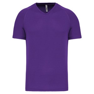 Proact PA476 - Męska sportowa koszulka z krótkim rękawem i dekoltem w szpic Violet