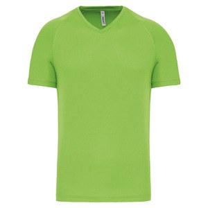 Proact PA476 - Męska sportowa koszulka z krótkim rękawem i dekoltem w szpic Limonkowy