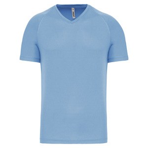 Proact PA476 - Męska sportowa koszulka z krótkim rękawem i dekoltem w szpic Błękit