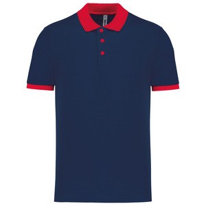 Proact PA489 - Męskie Wydajne Polo Sporty Navy / Red