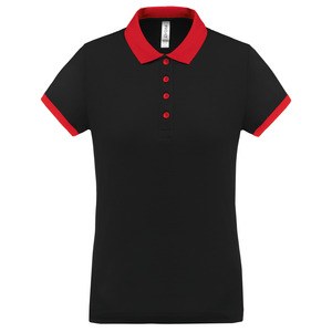 Proact PA490 - Damska koszulka polo w stylu pika Czarno/Czerwony