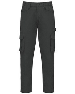 WK. Designed To Work WK703 - Ekologiczne męskie spodnie z wieloma kieszeniami Ciemna szarość