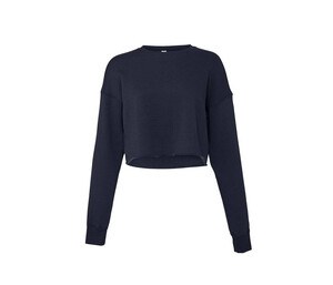 Bella+Canvas BE7503 - Short round neck sweatshirt Granatowy