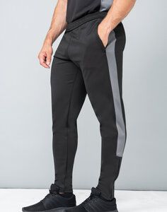 Finden & Hales LV881 - Spodnie sportowe Slim fit Czarno/Czerwony