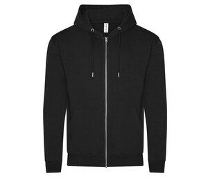 AWDIS JH250 - Sweat capuche zippé organique Głęboka czerń