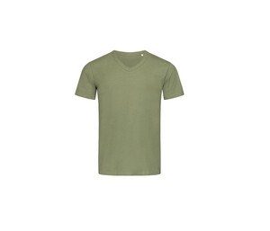 Stedman ST9010 - Ben V-Neck T-Shirt Militarna zieleń
