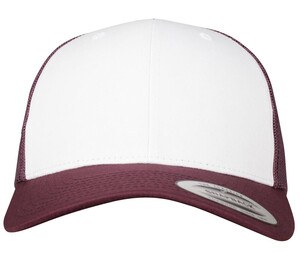 FLEXFIT 6606CF - Casquette américaine maroon/white/maroon