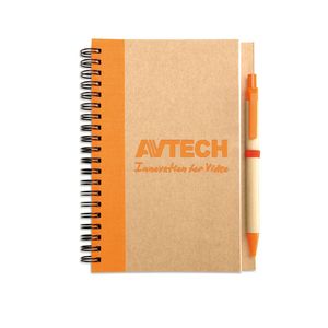 GiftRetail IT3775 - SONORA PLUS Notes z długopisem Pomarańczowy