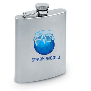 GiftRetail KC4703 - SLIMMY FLASK Cienka piersiówka matt silver