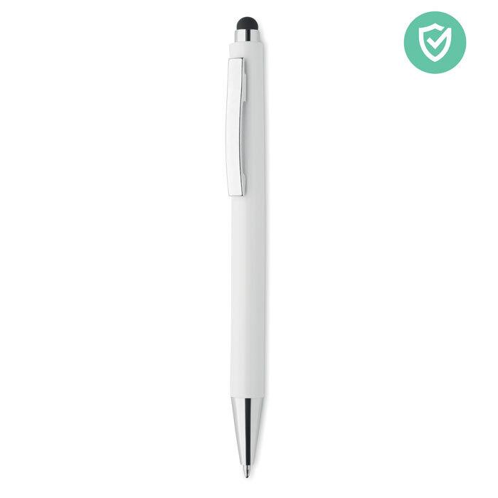 GiftRetail MO6153 - BLANQUITO CLEAN Antybakt. długopis z rysikiem