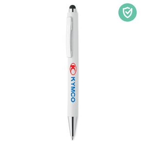 GiftRetail MO6153 - BLANQUITO CLEAN Antybakt. długopis z rysikiem Biały