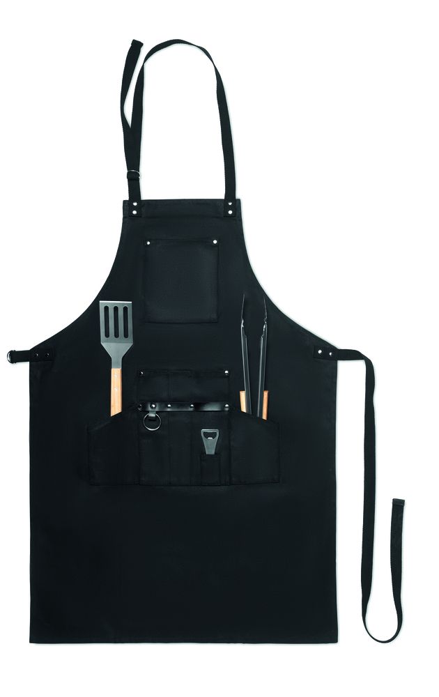 GiftRetail MO6538 - SOUS CHEF Zestaw BBQ z fartuchem