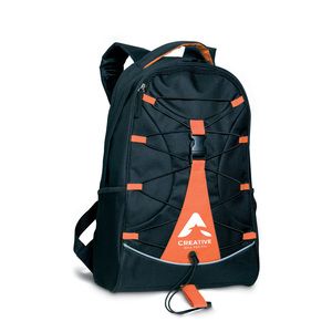 GiftRetail MO7558 - MONTE LEMA Czarny plecak Pomarańczowy